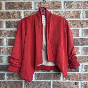 Cartonnier by Anthropologie  rusty orange blazer.